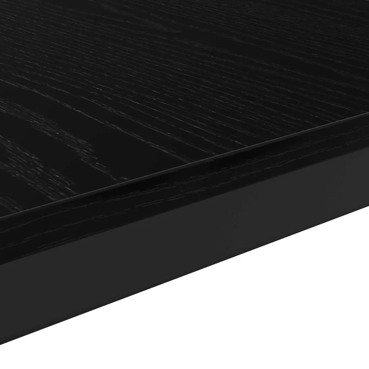 Black Rectangular Coffee Table with Sturdy Metal Legs