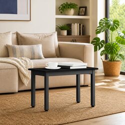 Black Rectangular Modern Coffee Table for Living Rooms