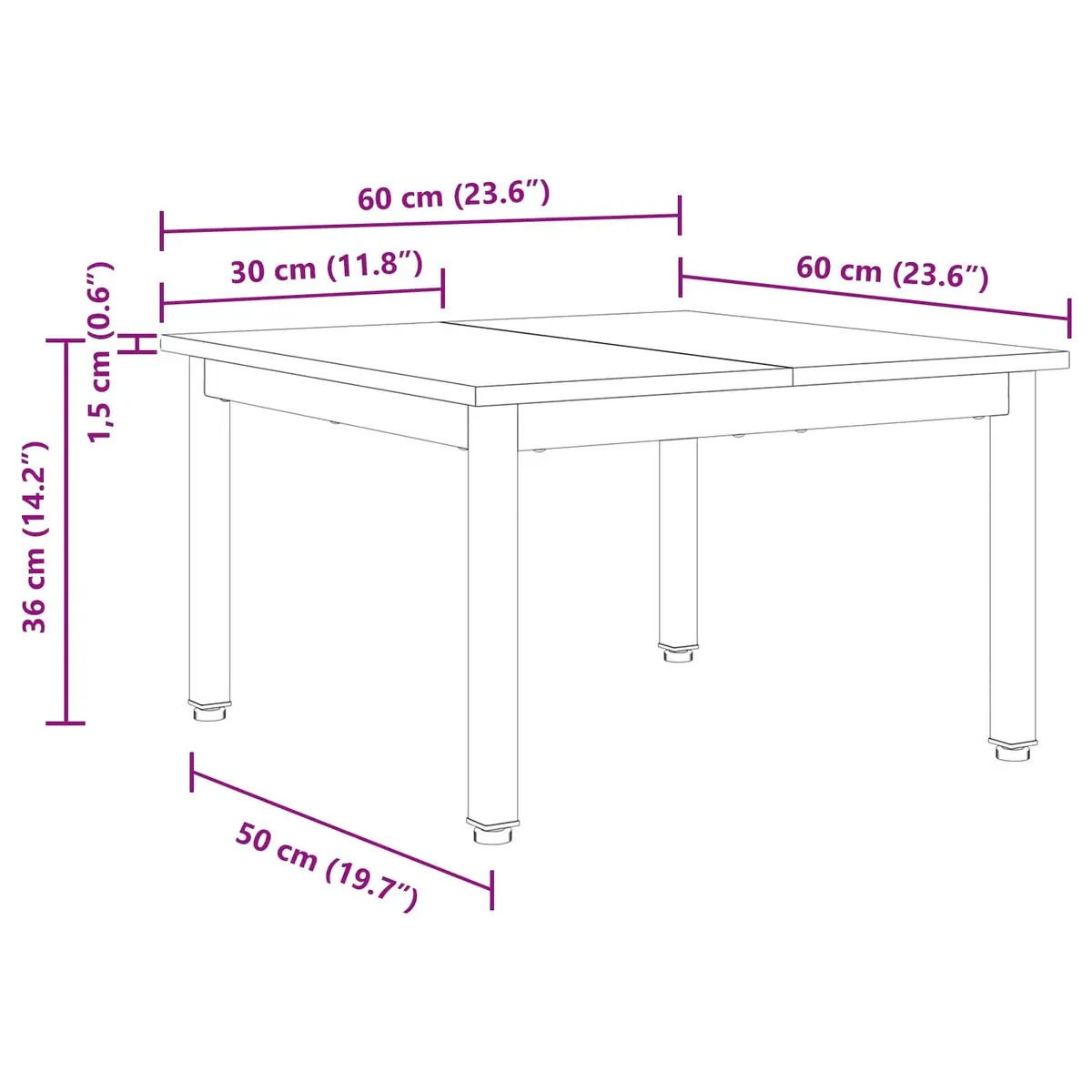 Rectangular Modern Coffee Table in Black for Living Spaces
