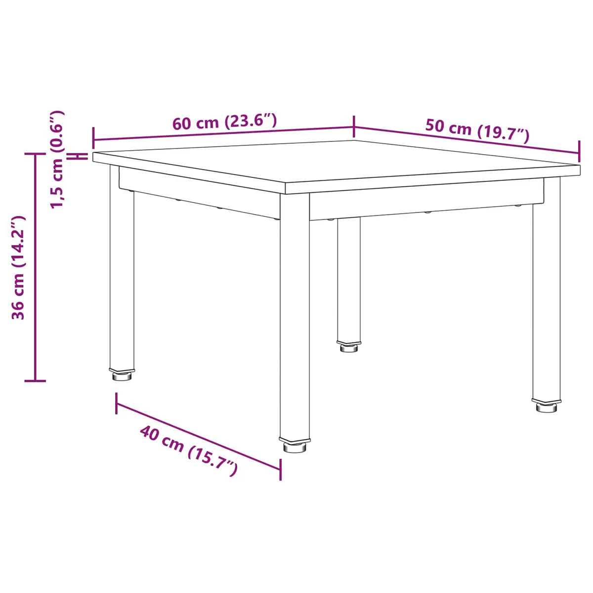 Black Rectangular Coffee Table for Living Rooms