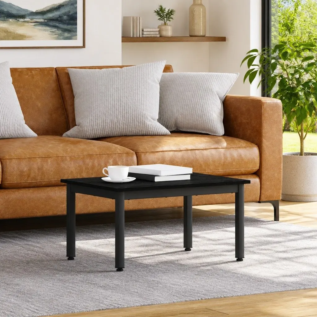 Rectangular Black Coffee Table for Living Room