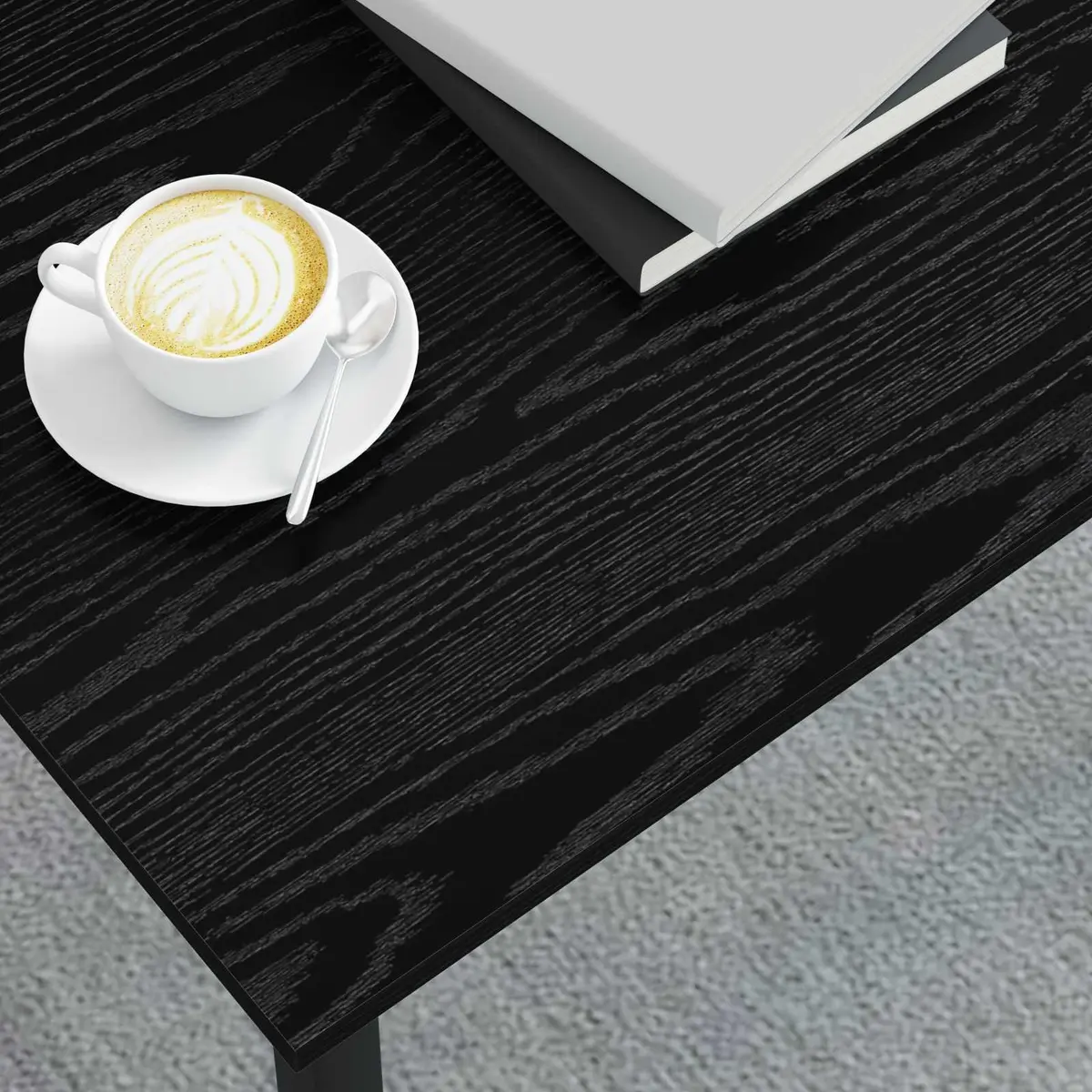 Rectangular Black Coffee Table for Living Room
