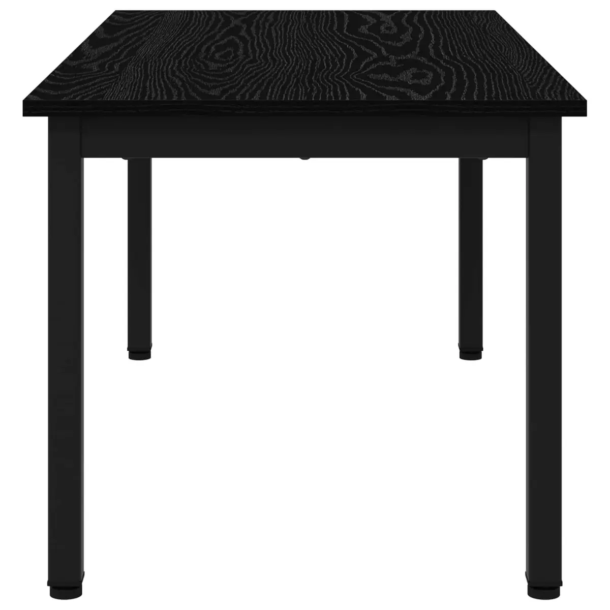 Coffee Table Black Rectangular Modern Living Room Accent Table Engineered Wood