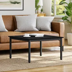 Stylish Black Coffee Table 80 x 80 x 45 cm Modern Design