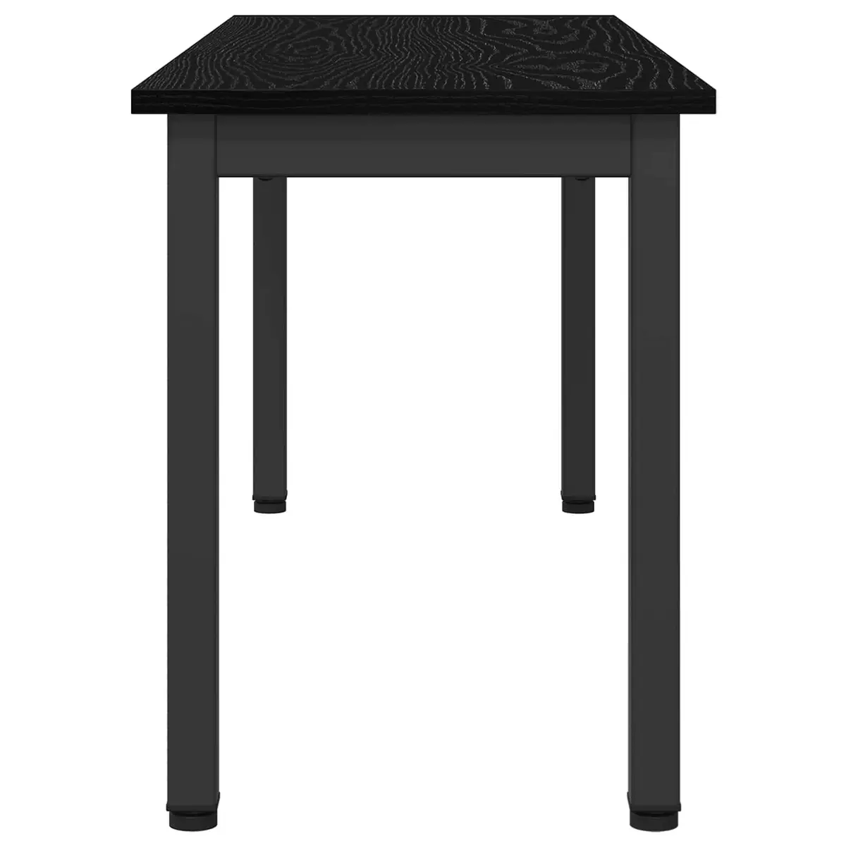 Dining Bench Black Engineered Wood Rectangle Modern Seating Living Room
