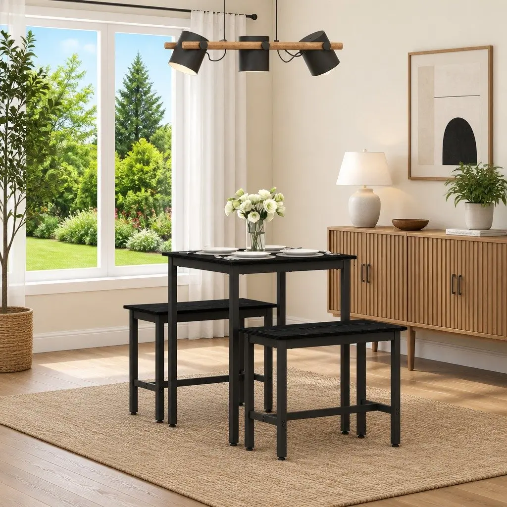 Dining Table with Durable Engineered Wood Surface