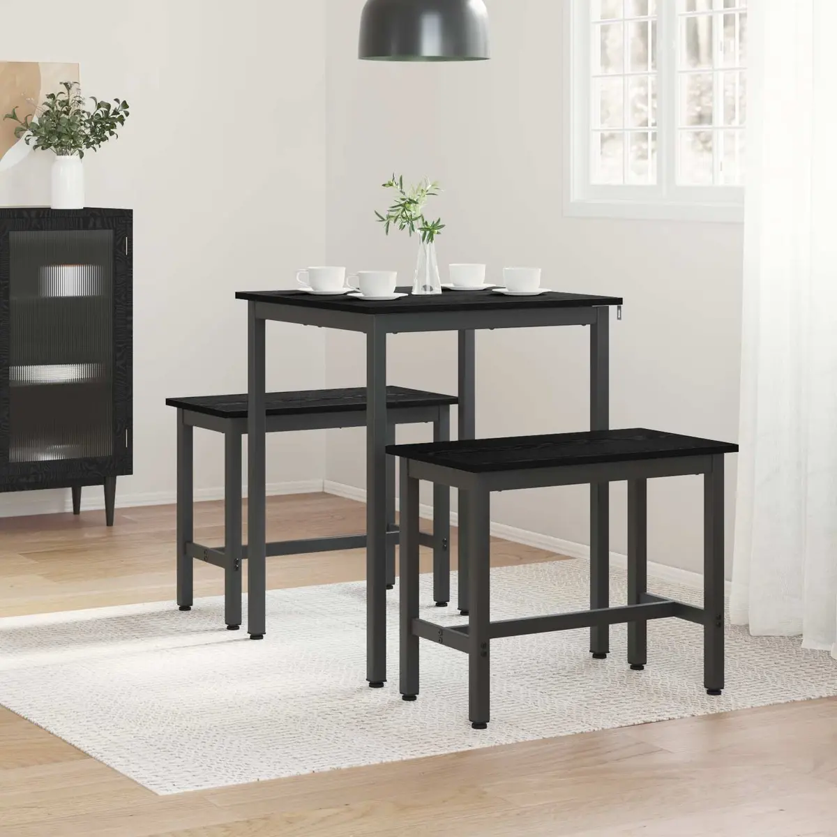 Dining Table with Durable Engineered Wood Surface