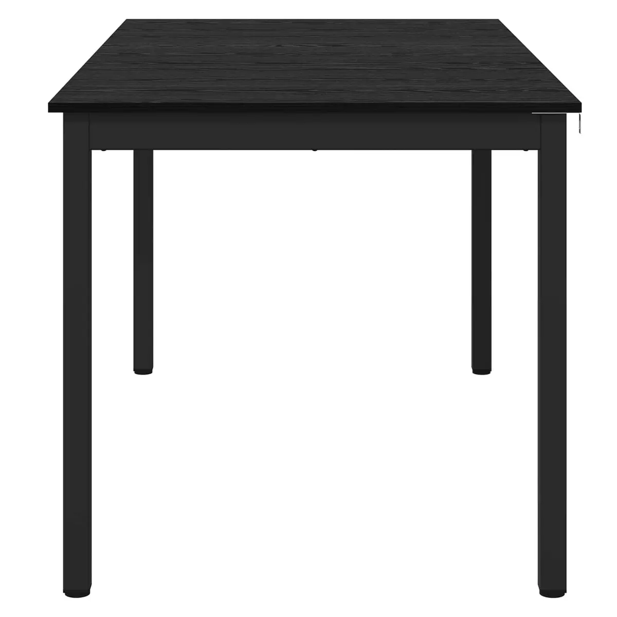 Rectangular Dining Table 140x80x75cm Black Metal Frame