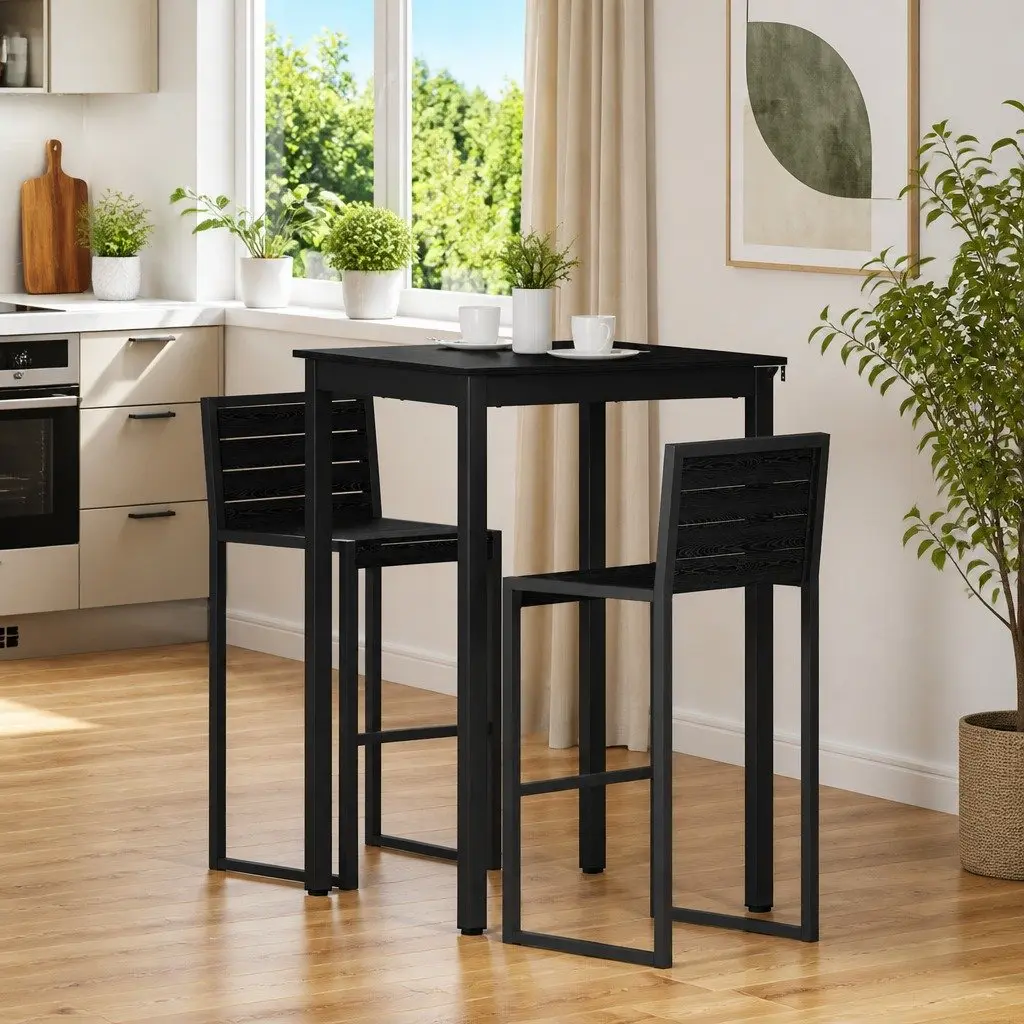 Black Rectangular Standing Bar Table for Dining