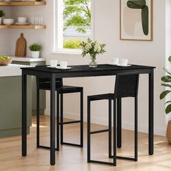 Standing Bar Table Rectangular Kitchen Dining Room Furniture Modern Design Black