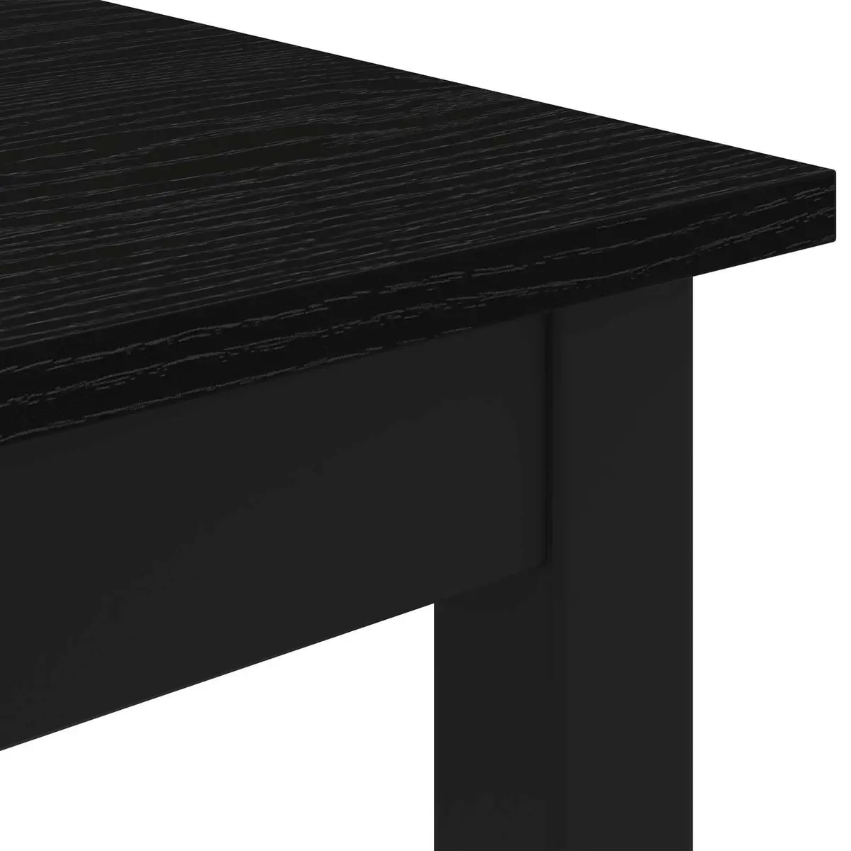 Standing Bar Table Rectangular Kitchen Dining Room Furniture Modern Design Black