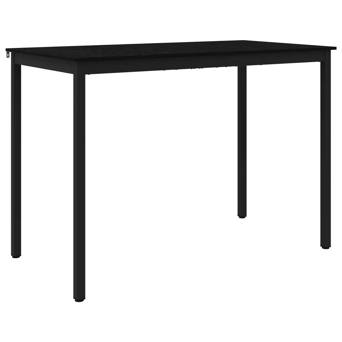 Black Engineered Wood Standing Bar Table Rectangular Kitchen Dining Modern