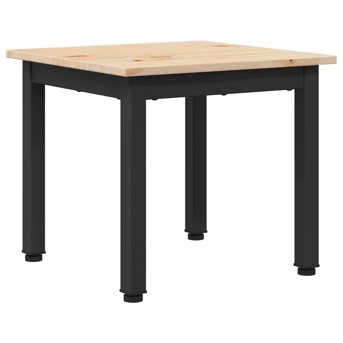 Coffee Table with Solid Pine Top & Metal Legs