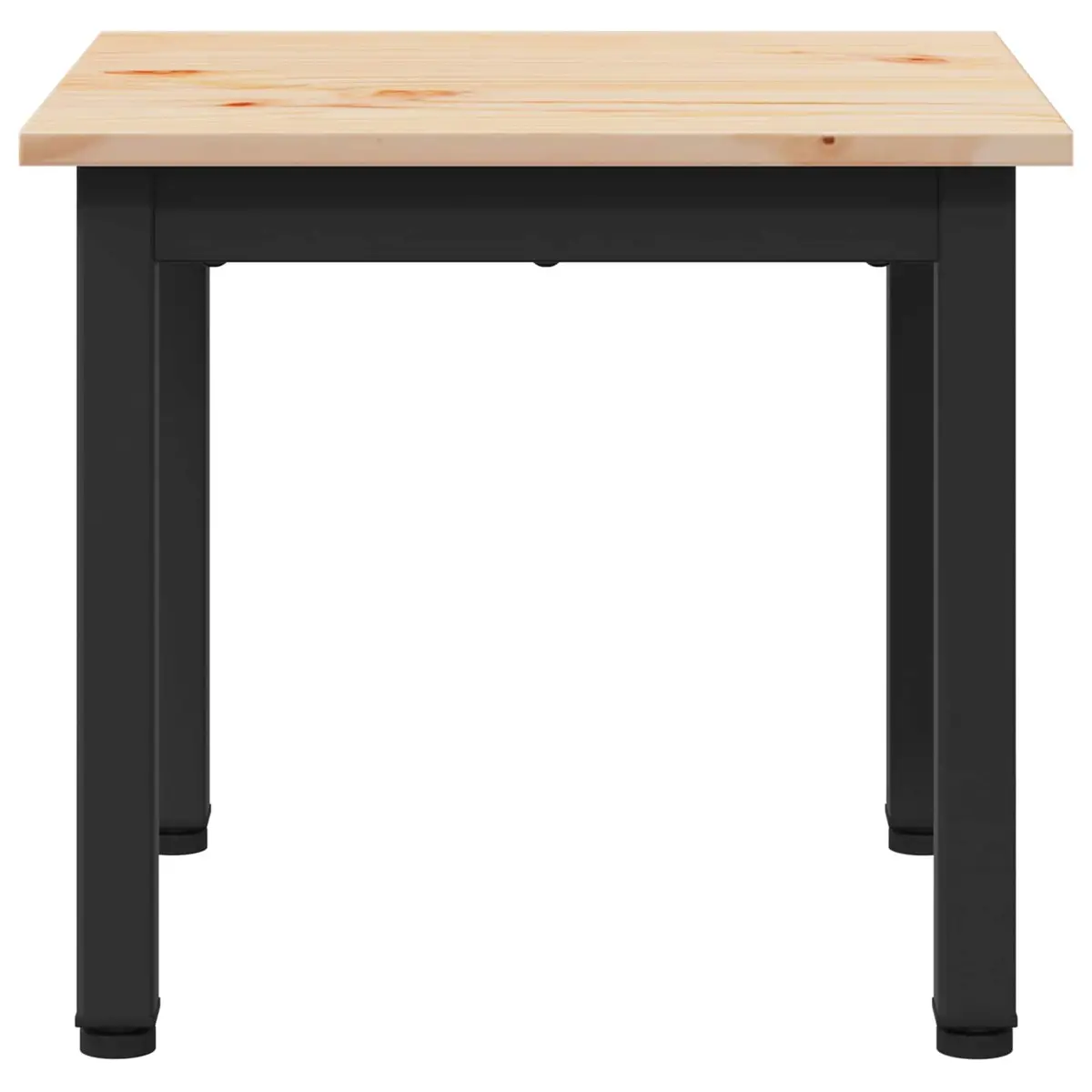 Coffee Table with Solid Pine Top & Metal Legs