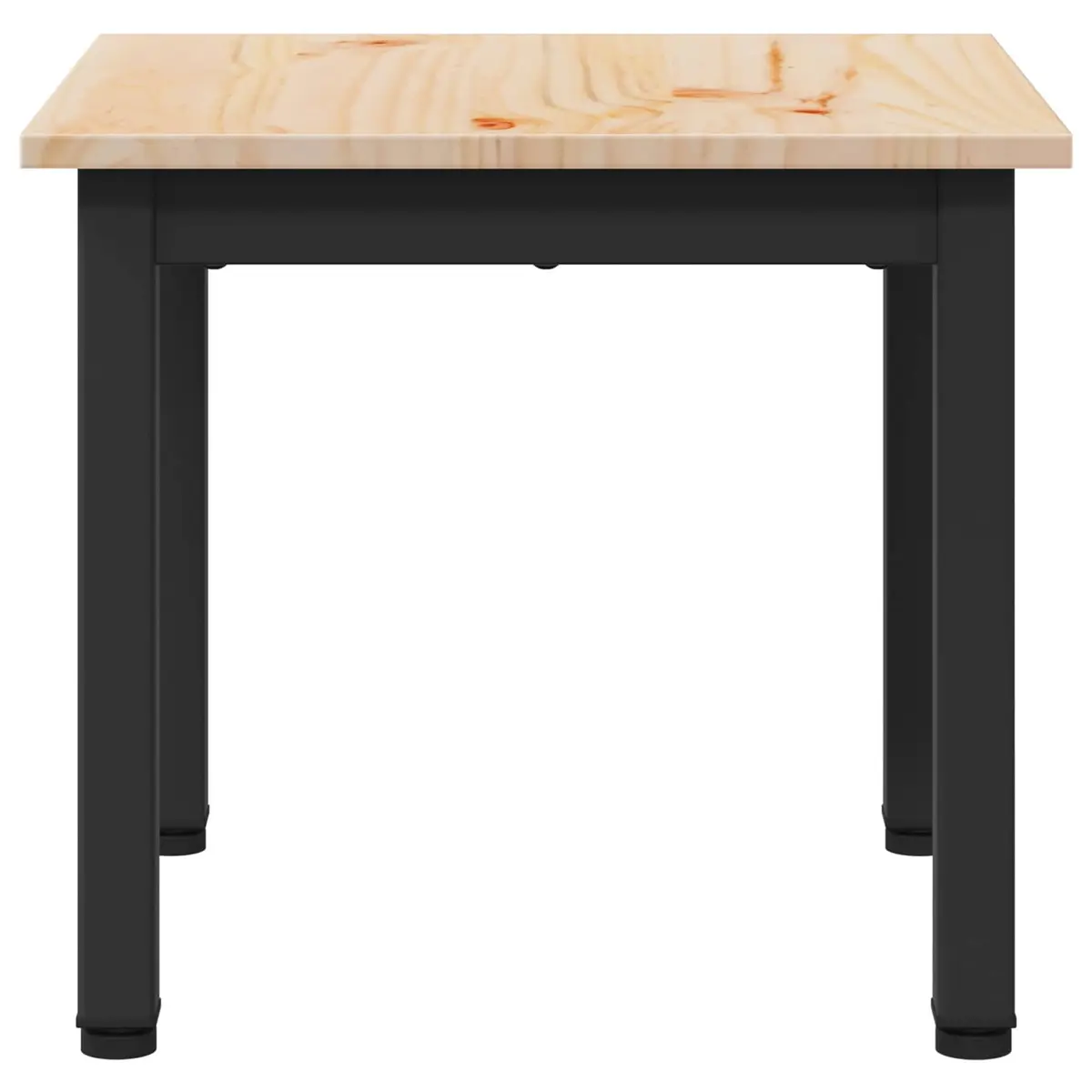 Coffee Table with Solid Pine Top & Metal Legs