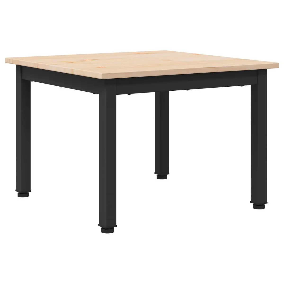Coffee Table with Solid Pine Wood and Metal Legs