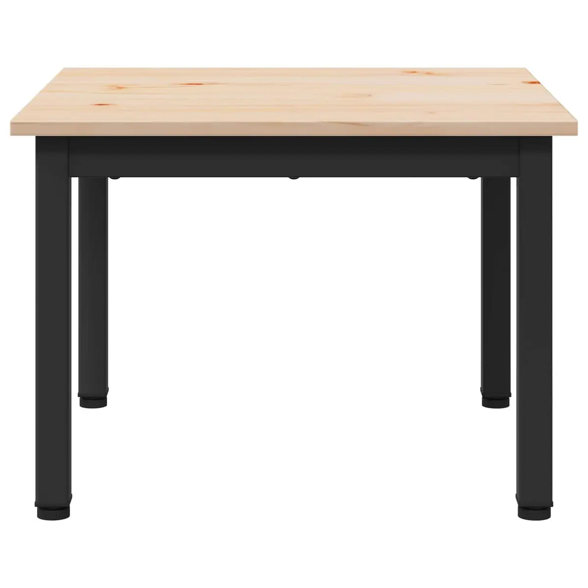 Coffee Table with Solid Pine Wood and Metal Legs