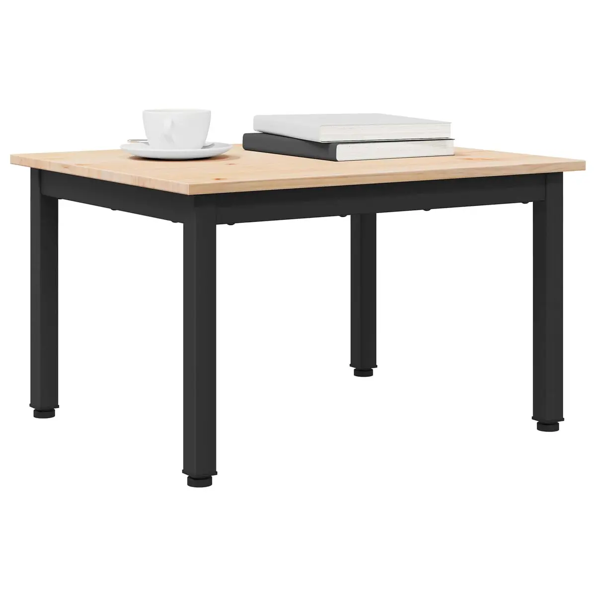 Square Coffee Table with Natural Wood Top