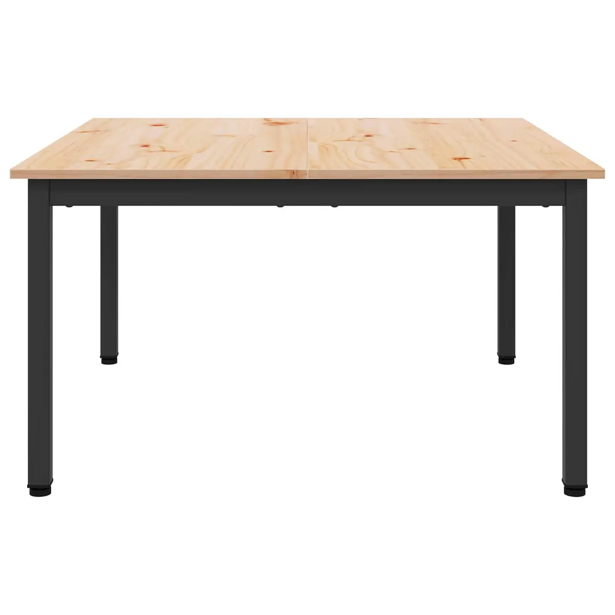 Brown Coffee Table in Solid Pine Wood 80x80x45cm