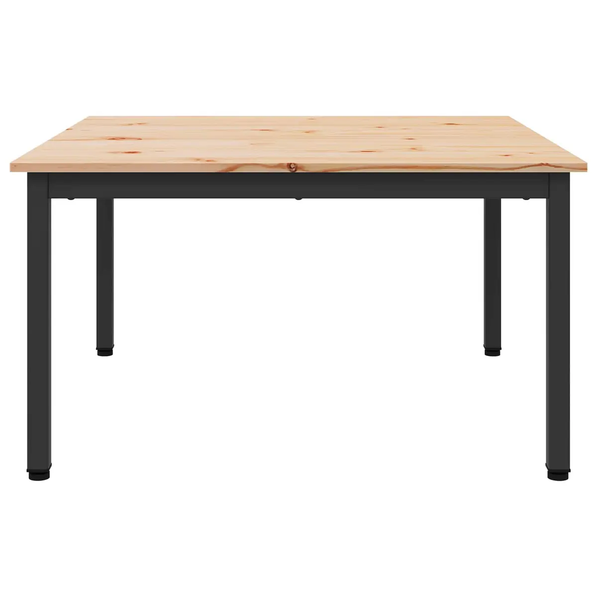 Brown Coffee Table in Solid Pine Wood 80x80x45cm