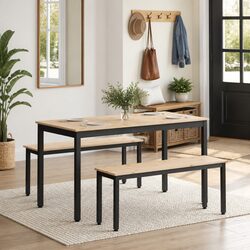 Solid Pine Wood Bench Natural Brown 110x35x45cm Dining Patio Entryway Seating