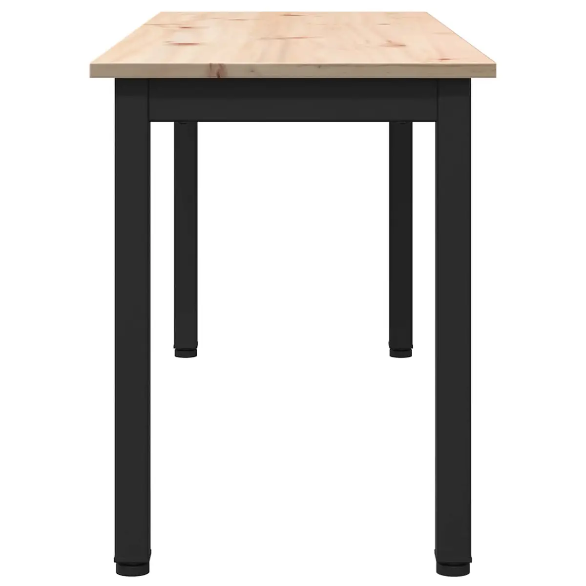 Solid Pine Wood Bench Natural Brown 110x35x45cm