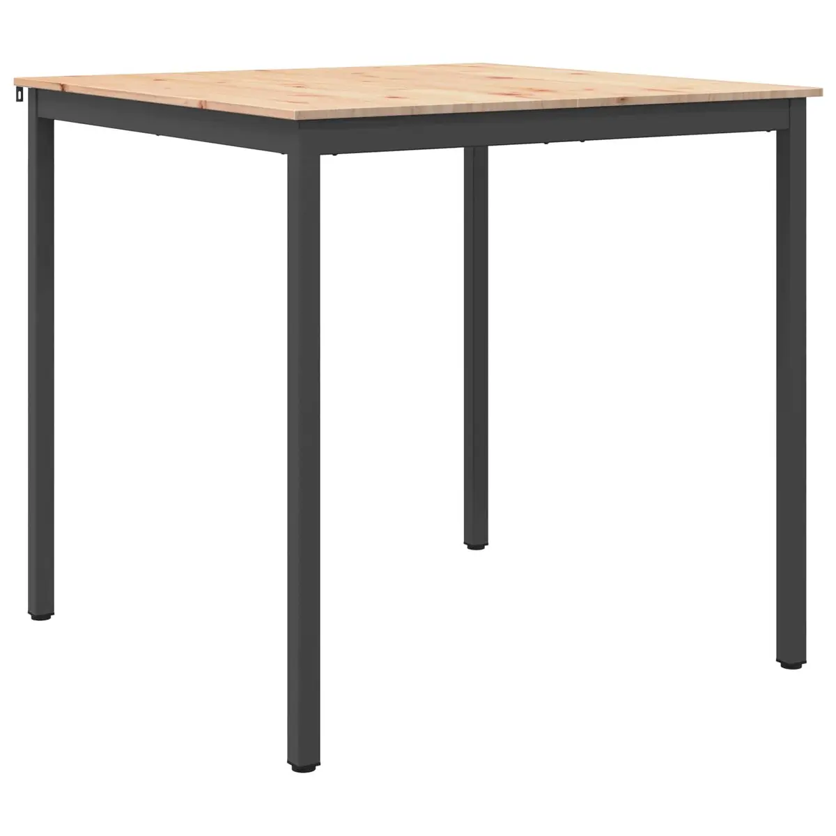 Solid Pine Bar Table with Durable Metal Legs 110cm