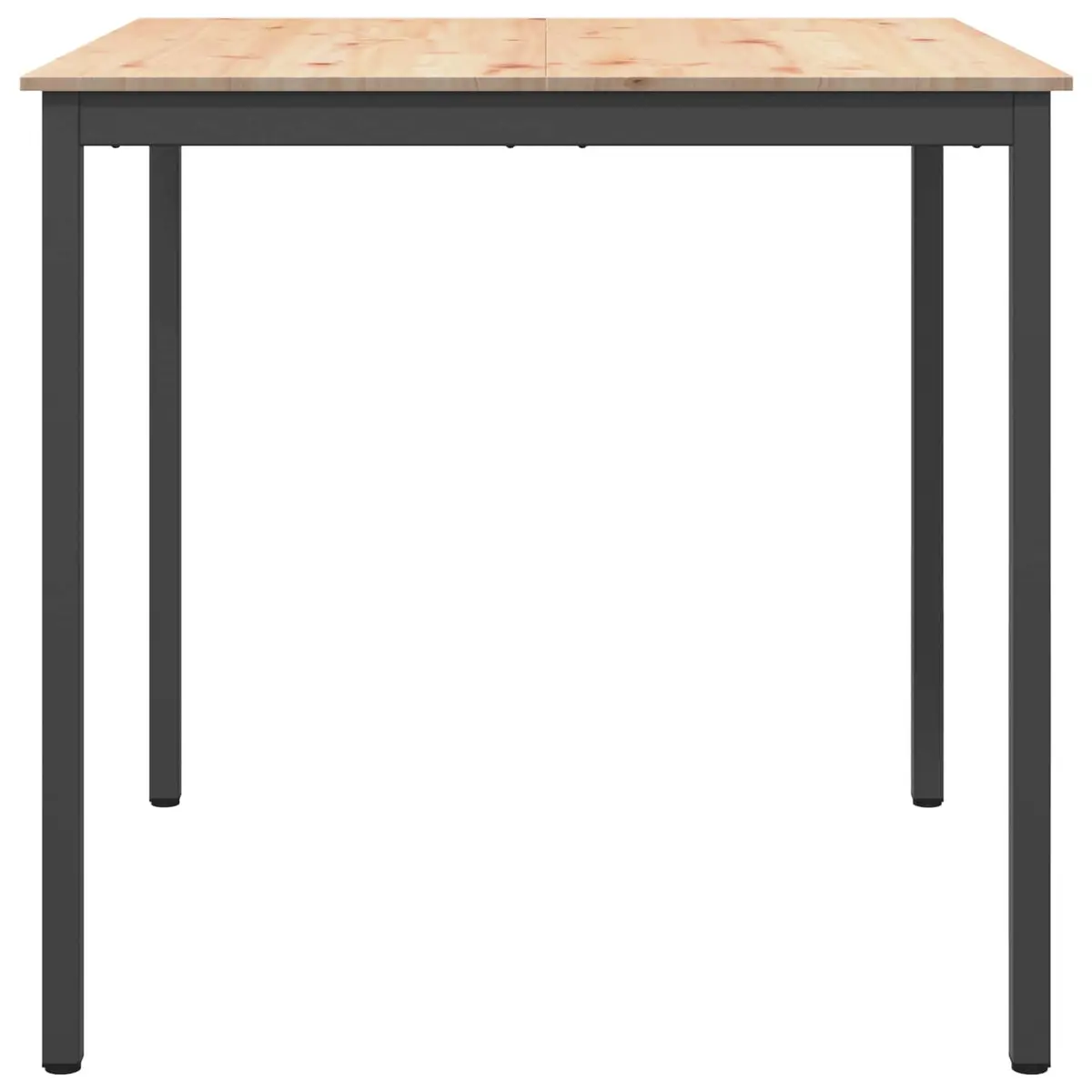 Solid Pine Bar Table with Durable Metal Legs 110cm