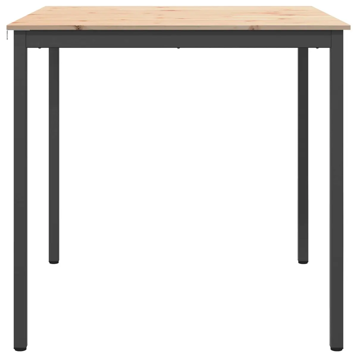 Solid Pine Bar Table with Durable Metal Legs 110cm