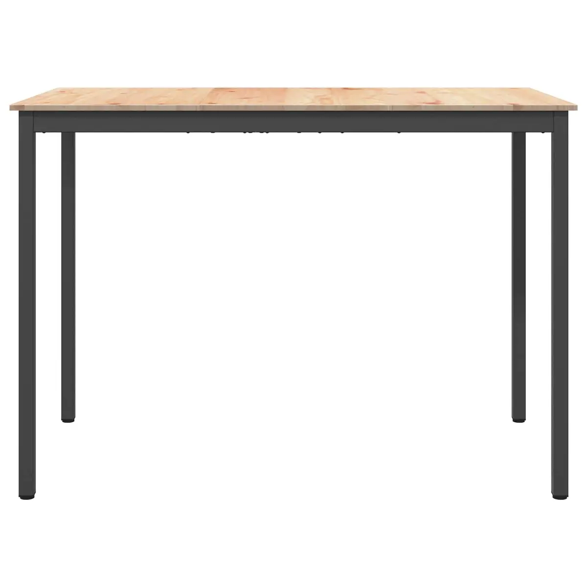 Solid Pine Wood Bar Table with Metal Legs 150x80x105cm