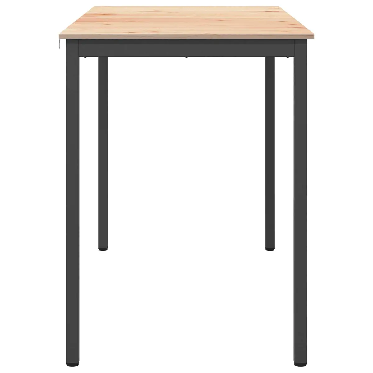 Solid Pine Wood Bar Table with Metal Legs 150x80x105cm