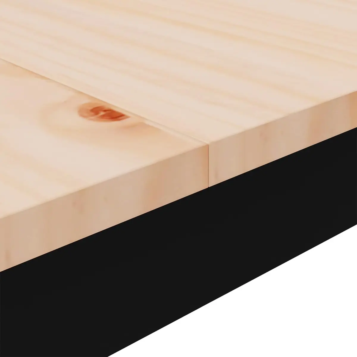Solid Pine Wood Bar Table with Metal Legs 150x80x105cm