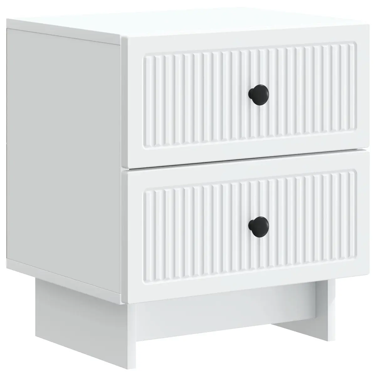 White Bedside Cabinet with Vintage Touch