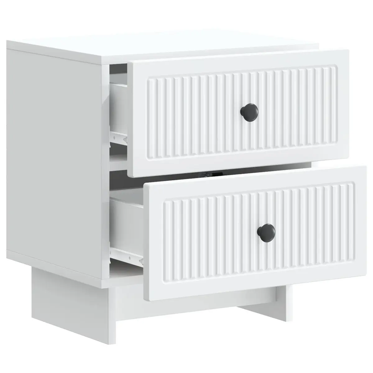 White Bedside Cabinet with Vintage Touch