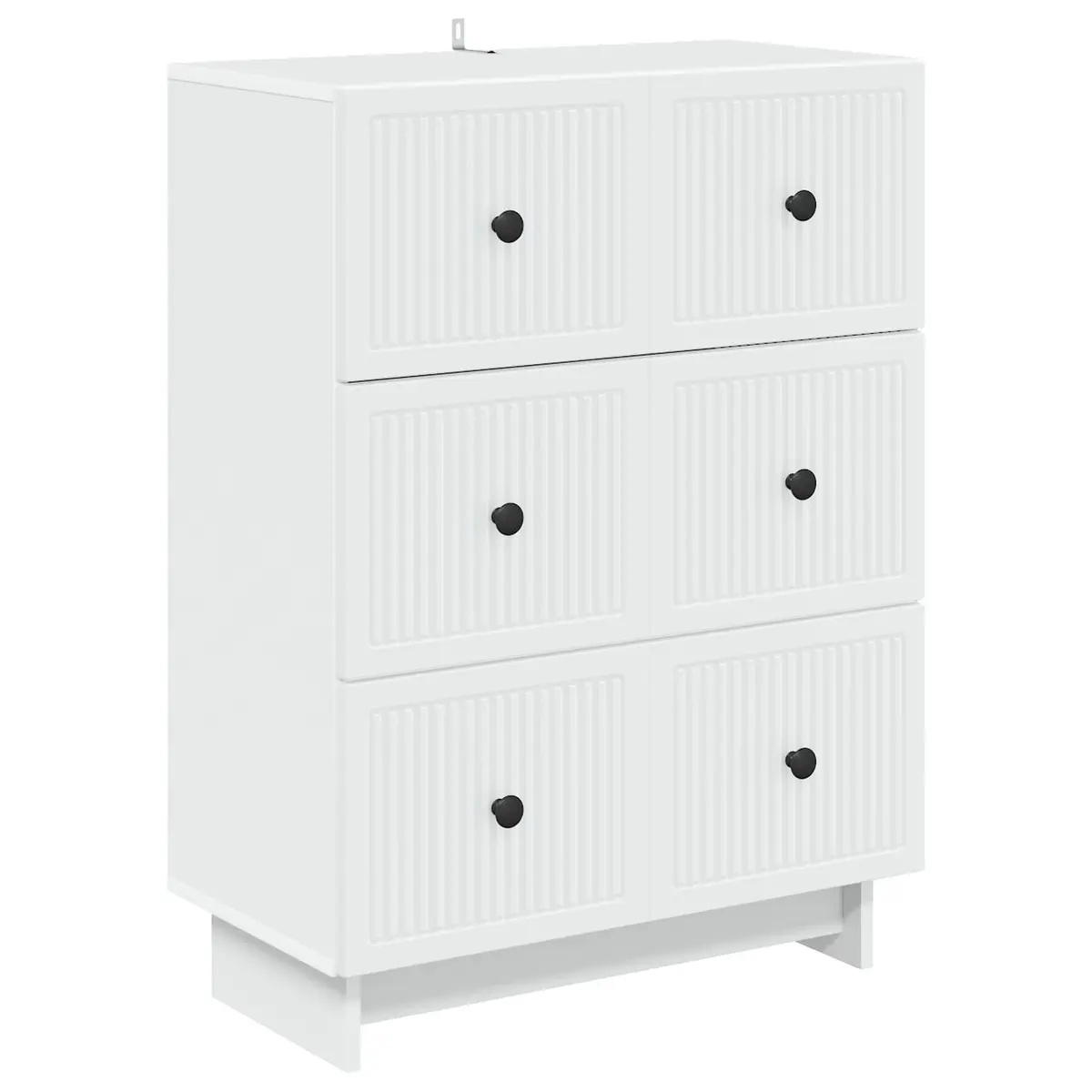 Drawer Cabinet White Storage 66 x 34.5 x 90 cm Engineered Wood Modern Vintage