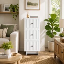 Sturdy White Drawer Cabinet for Stylish Storage