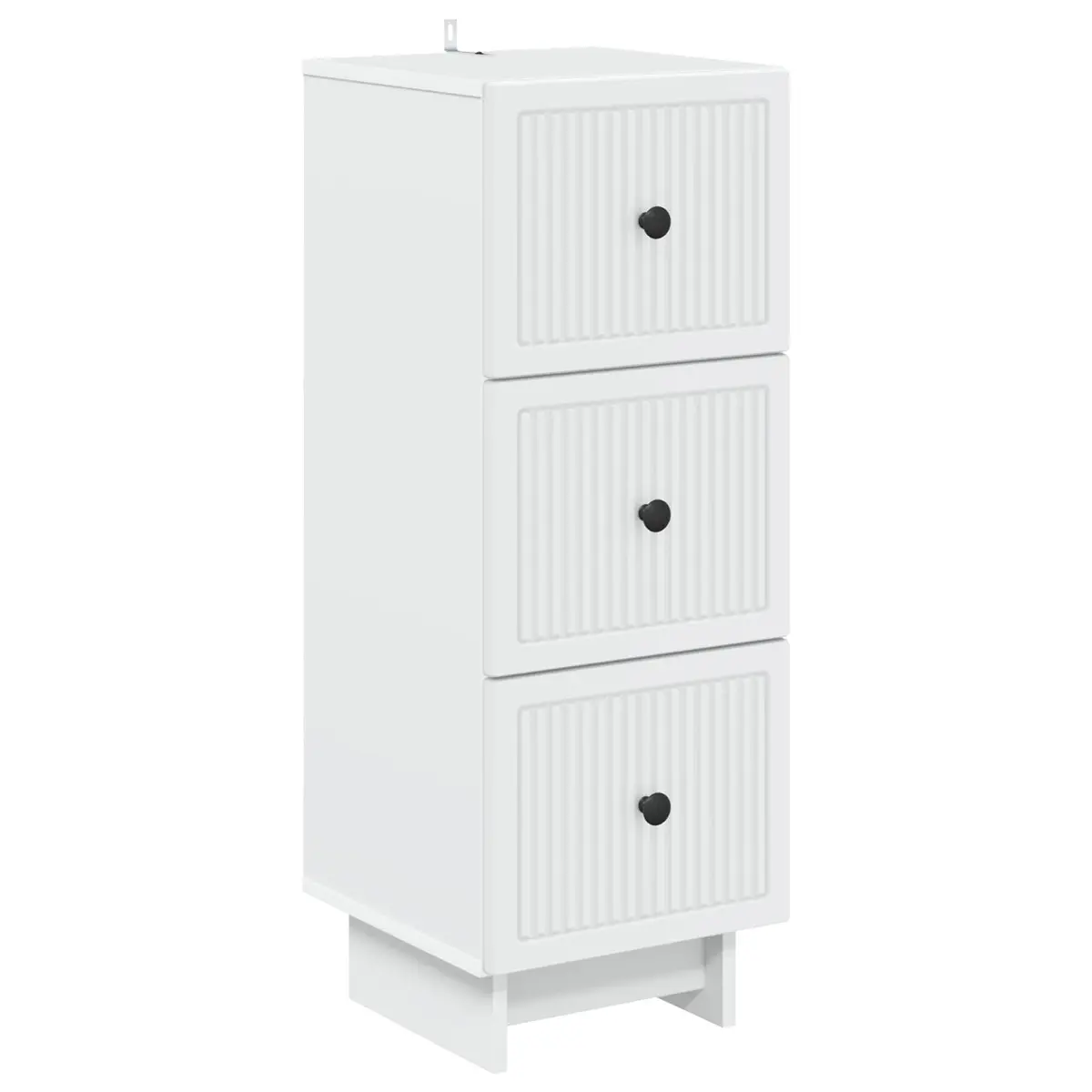 Drawer Cabinet White Storage Furniture Engineered Wood 33 x 34.5 x 90 cm