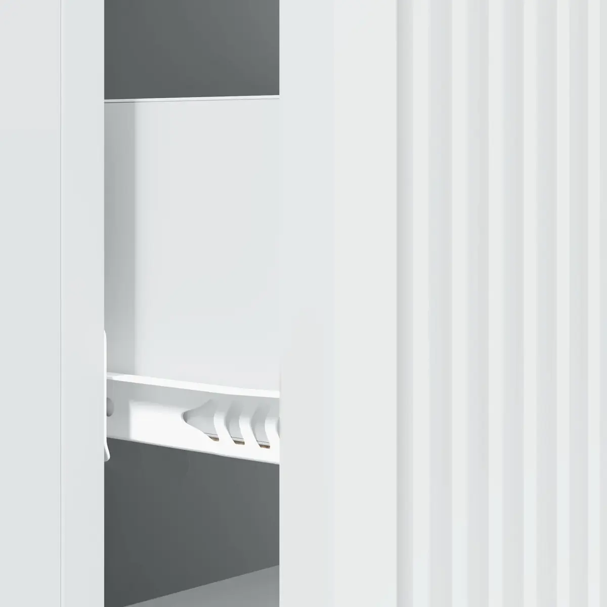 Drawer Cabinet White Storage Furniture Engineered Wood 33 x 34.5 x 90 cm