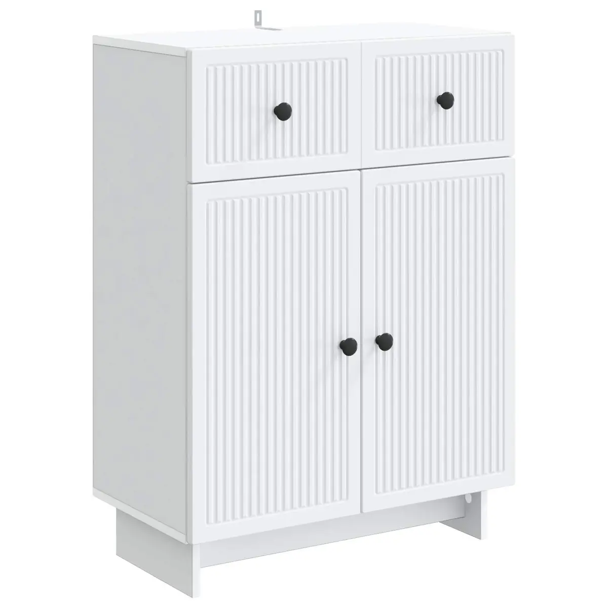 Sideboard Engineered Wood 66x34.5x90cm White Storage Cabinet Furniture