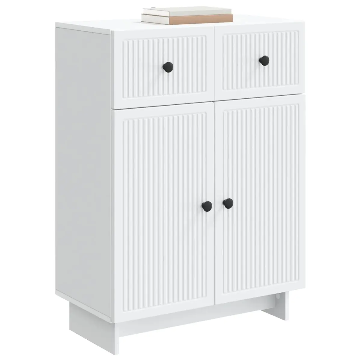 Sideboard Engineered Wood 66x34.5x90cm White Storage Cabinet Furniture