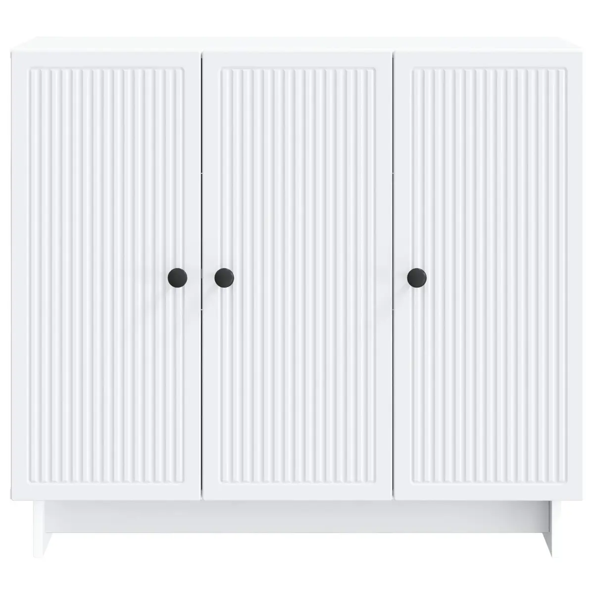 White Engineered Wood Sideboard Storage Cabinet