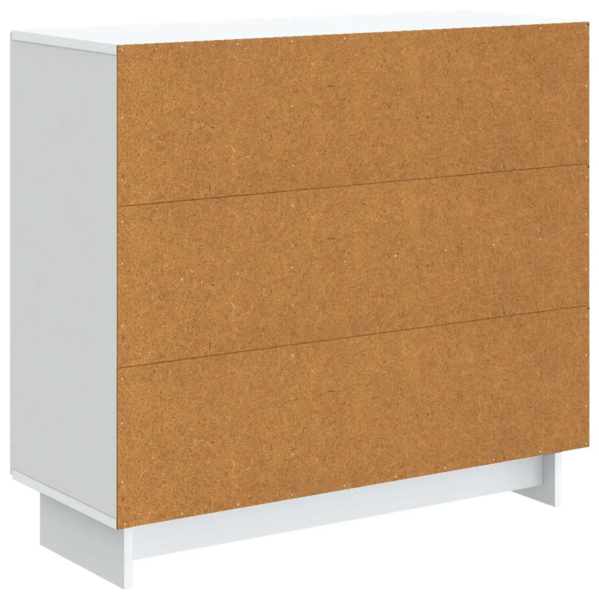 White Engineered Wood Sideboard Storage Cabinet