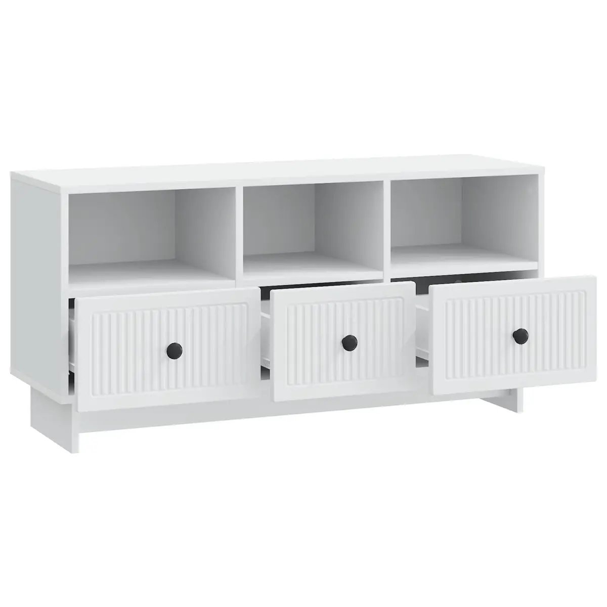 TV Cabinet with Drawer White Modern Living Room Entertainment Unit Storage