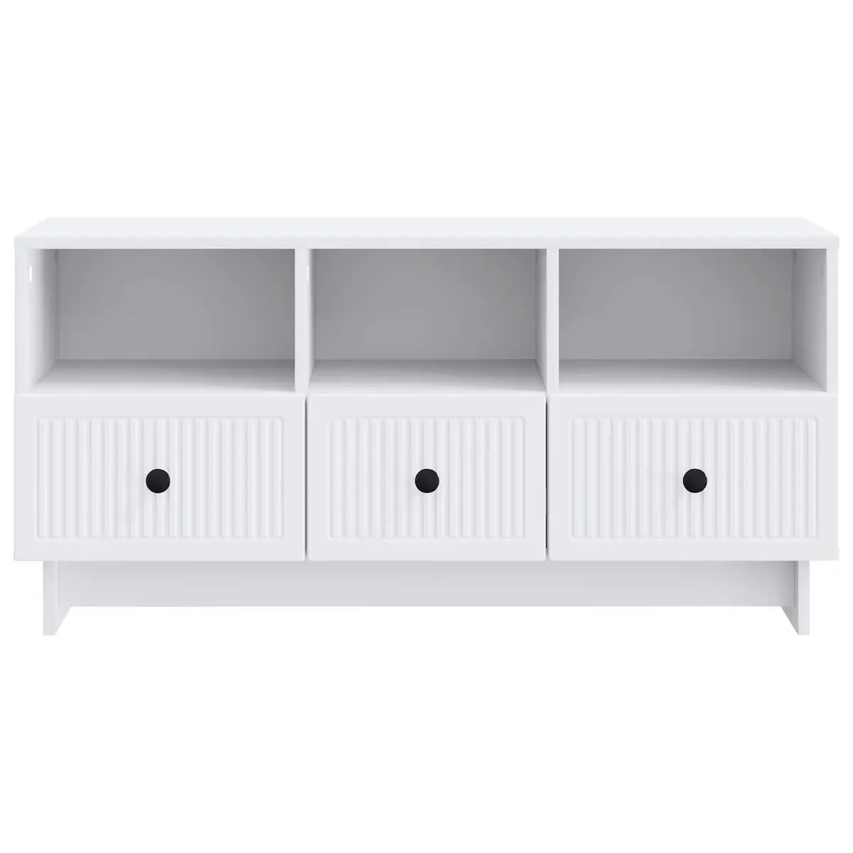 TV Cabinet with Drawer White Modern Living Room Entertainment Unit Storage
