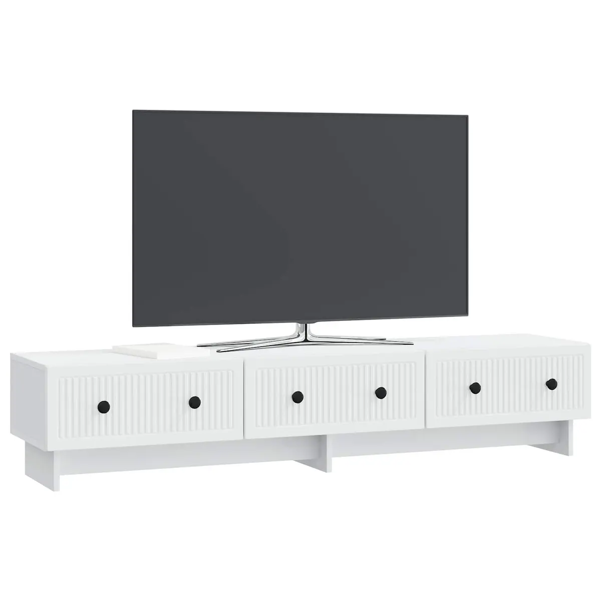 White TV Cabinet with Drawer 147 x 34.5 x 30 cm