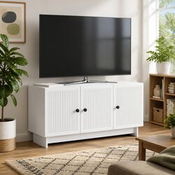 Stylish White TV Cabinet for Modern Living Rooms