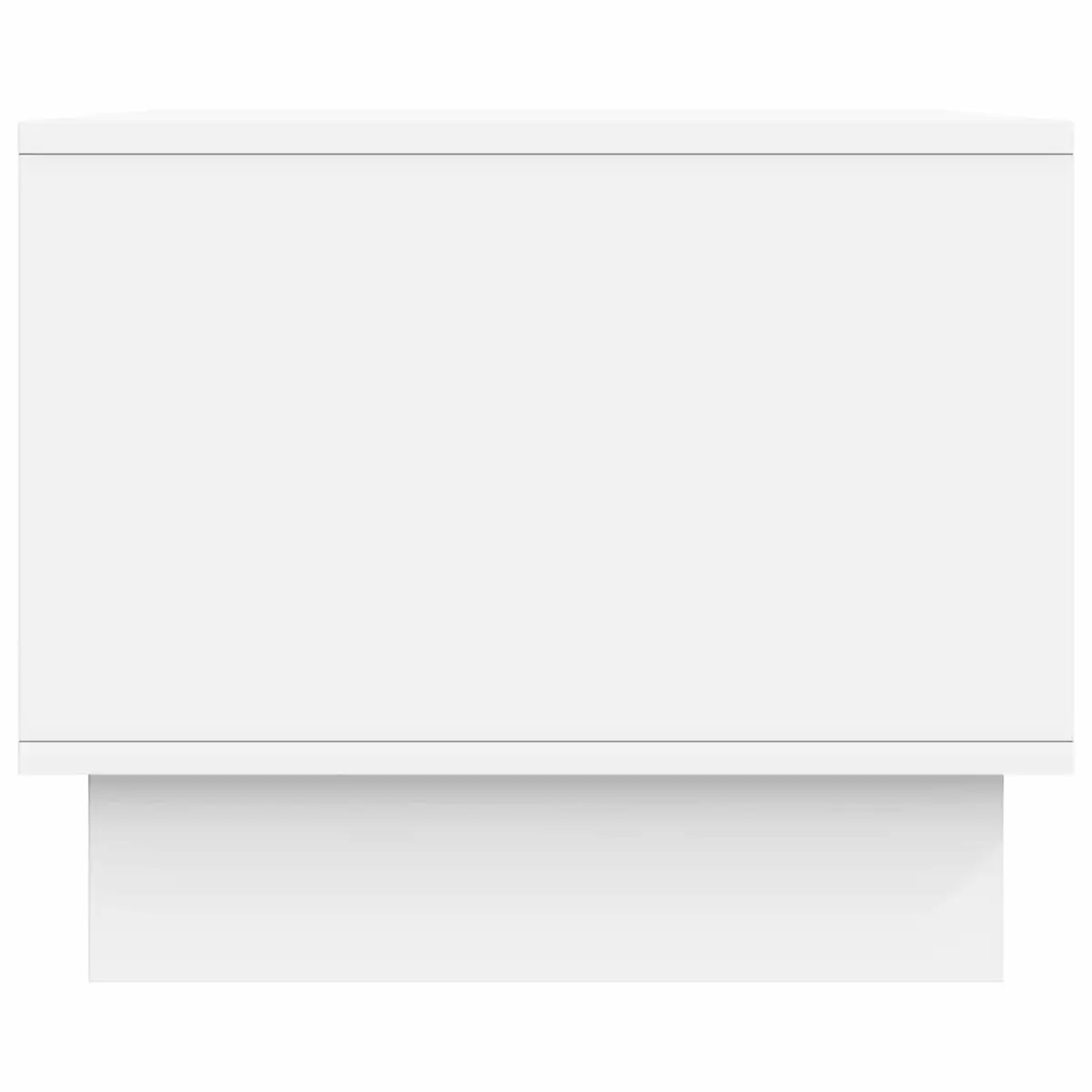 White Rectangular Coffee Table with Storage
