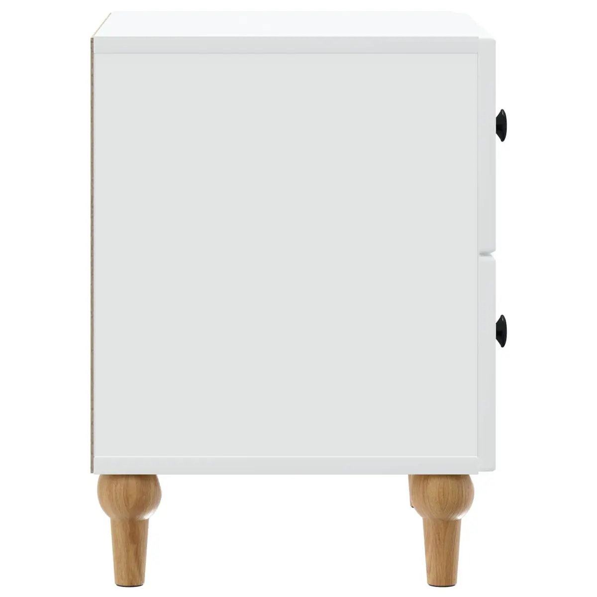 Bedside Cabinet White 43 x 34.5 x 48 cm Modern Storage Drawer Nightstand Table