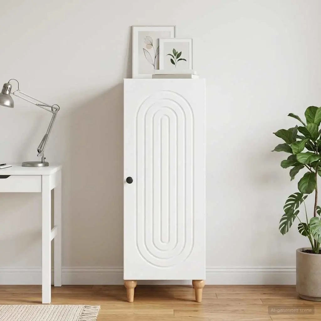 White Sideboard Storage Cabinet Modern Dining Room Buffet Furniture Engineered