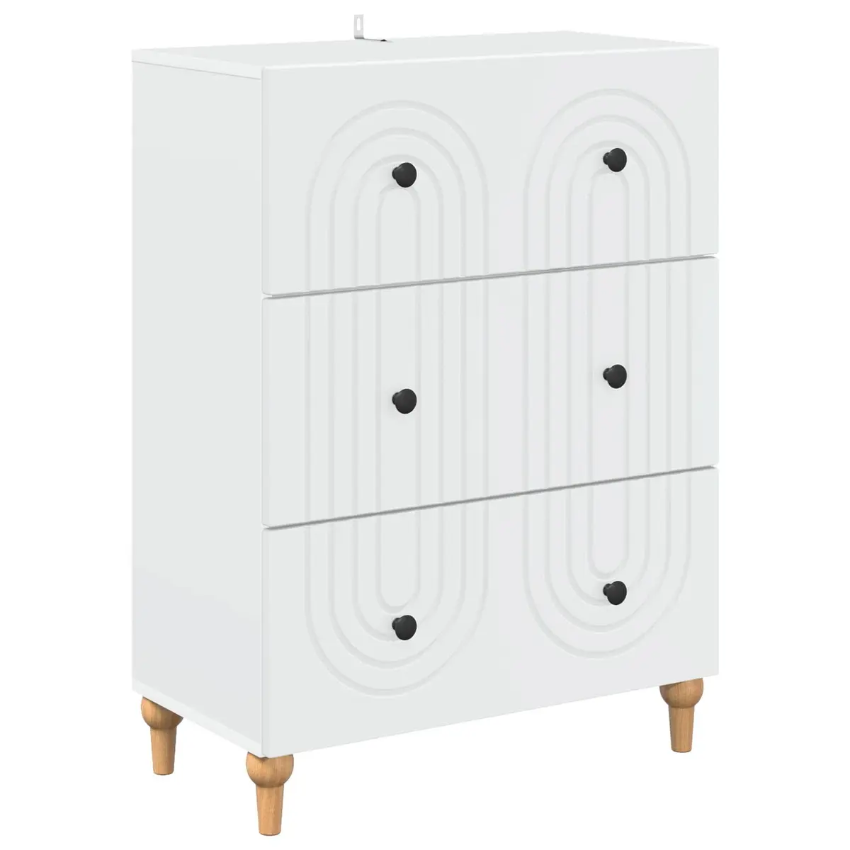 White Storage Cabinet with Smooth Drawers